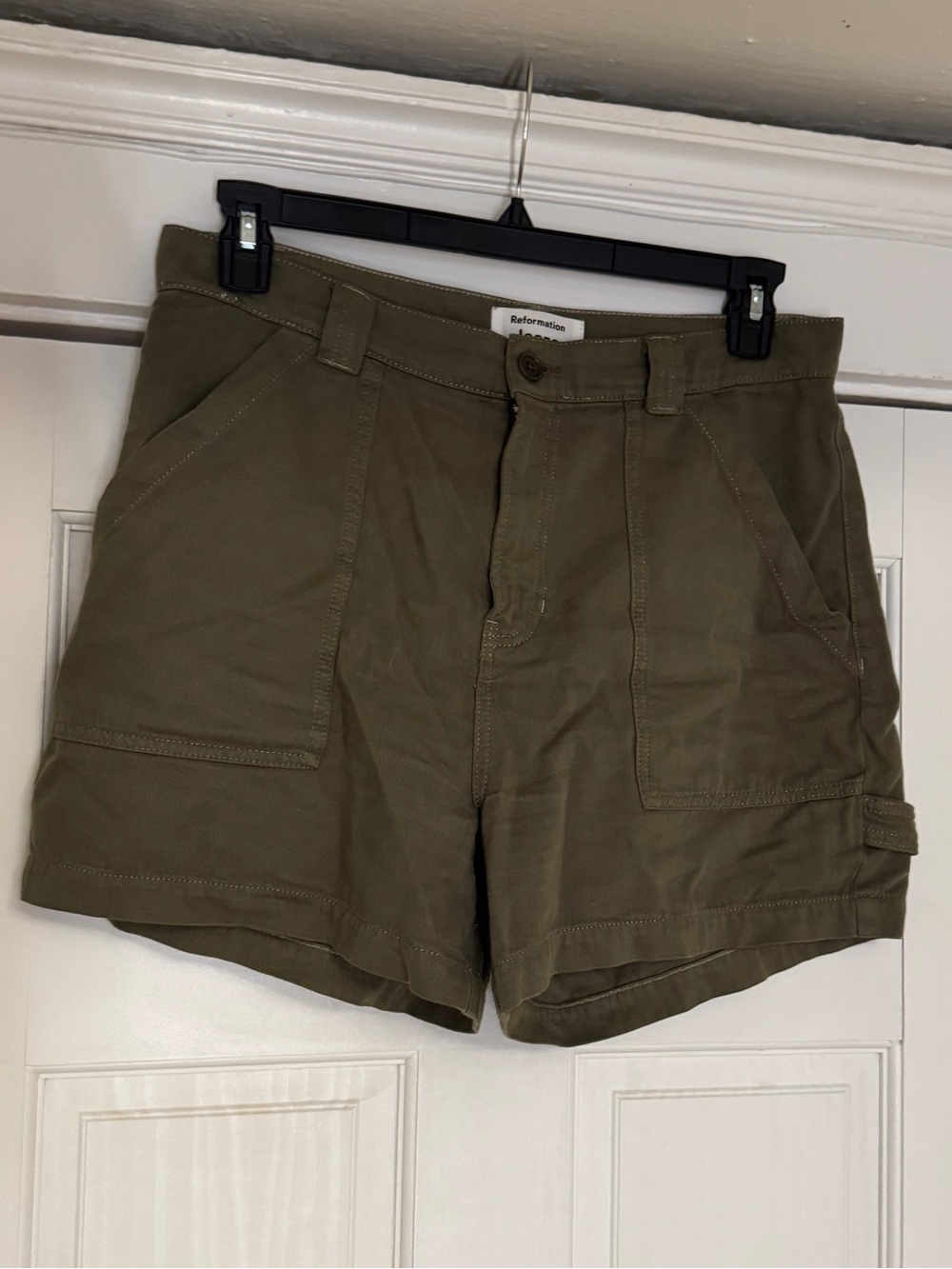 Reformation Utility Shorts in Dark Green Size 31